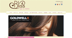 Desktop Screenshot of blissspaandsalon.com